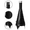Gardenised 50-in. Black Outdoor Metal Wood Burning Chiminea, Patio Heater Fire Pit, w/Fire Pit Poker Handle QI004662 - alternate 7